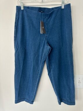 J. Jill Cropped Blue Denim Wash Pants SP
